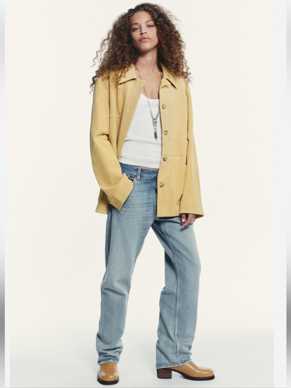 ZARA 100% SUEDE LEATHER JACKET